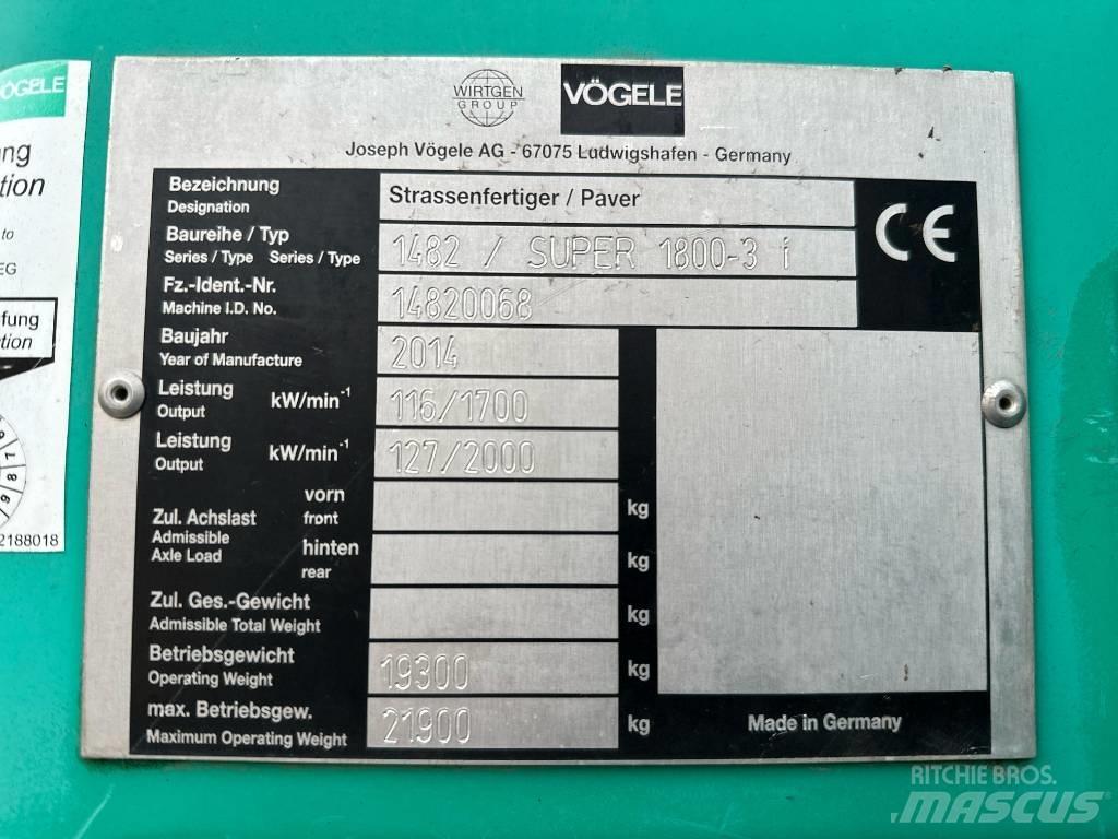 Vögele Super 1800-3i Finišéry