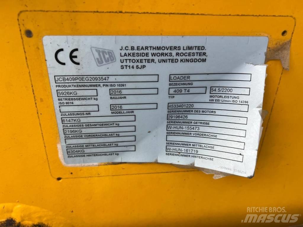 JCB 409 Agri shovel Kolesové nakladače