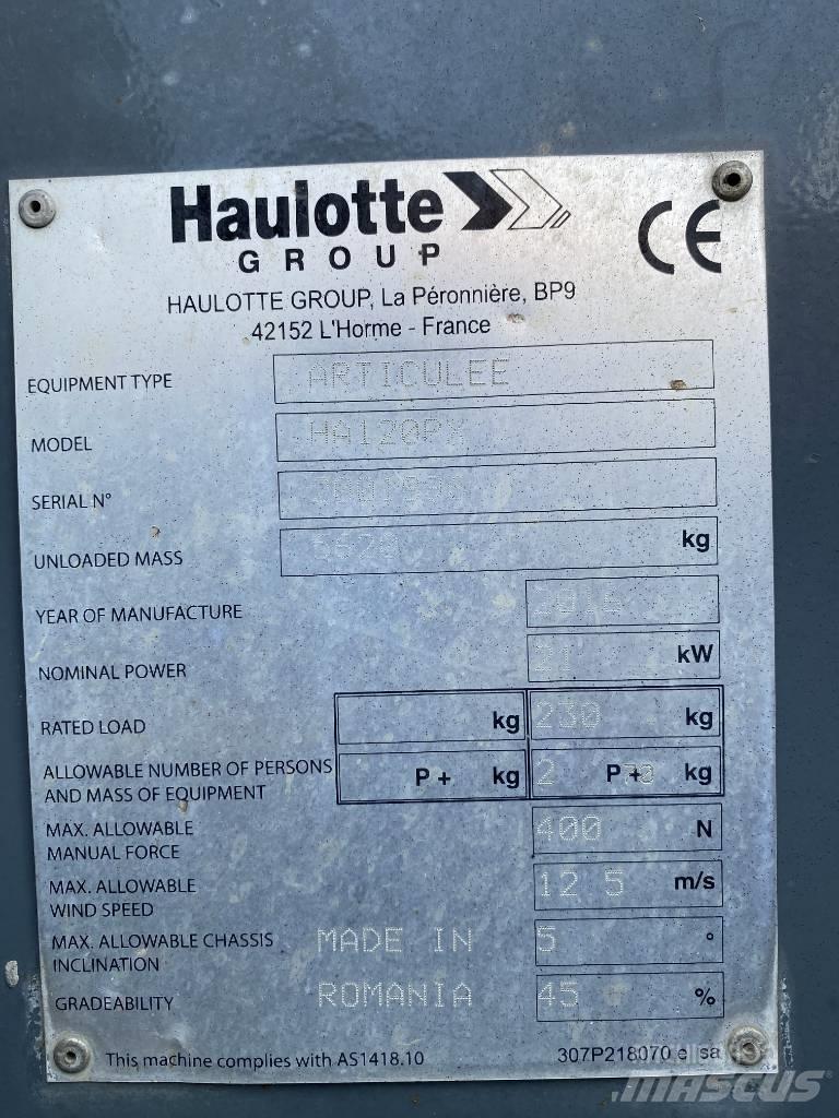 Haulotte HA 120 P Kĺbové plošiny