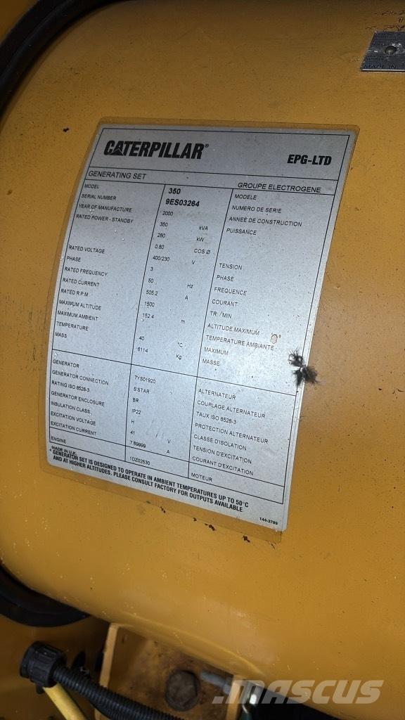 CAT 350 KVA Naftové generátory