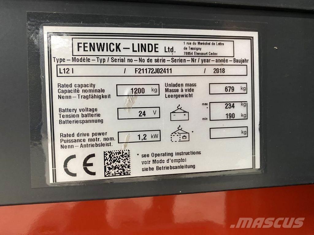 Linde L12 I Ručne vedené vysokozdvižné vozíky