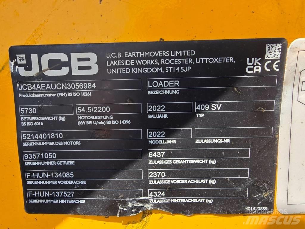 JCB 409SV Kolesové nakladače