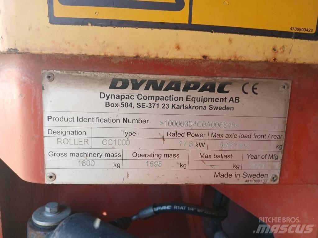 Dynapac CC1000, Vält Tandemové valce