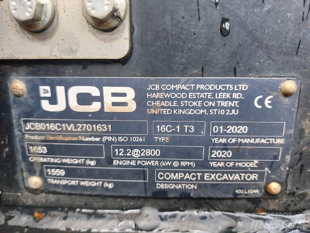 JCB 16 C Mini rýpadlá < 7t