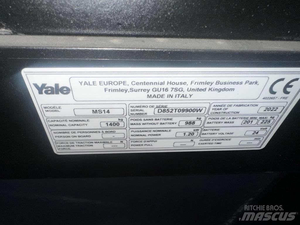 Yale MS 14 AC Ručne vedené vysokozdvižné vozíky