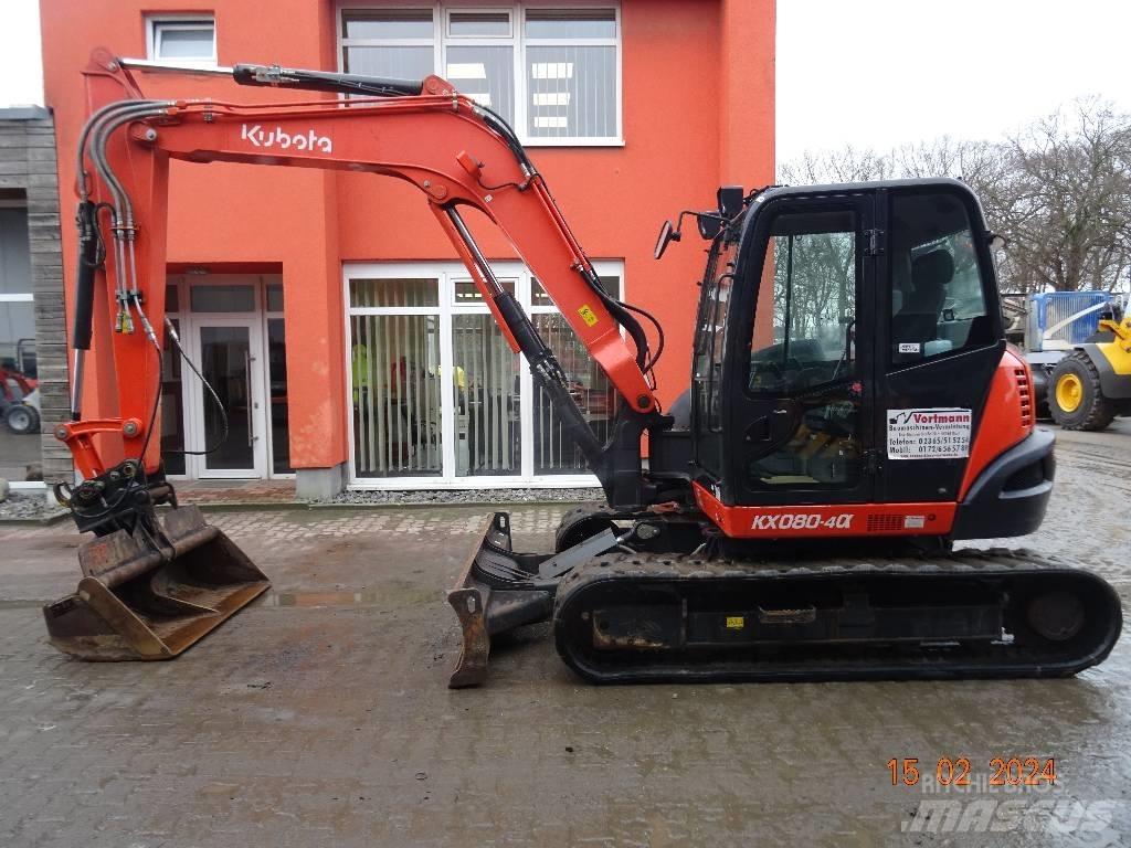 Kubota KX 080-4 Midi rýpadlá 7 t - 12 t