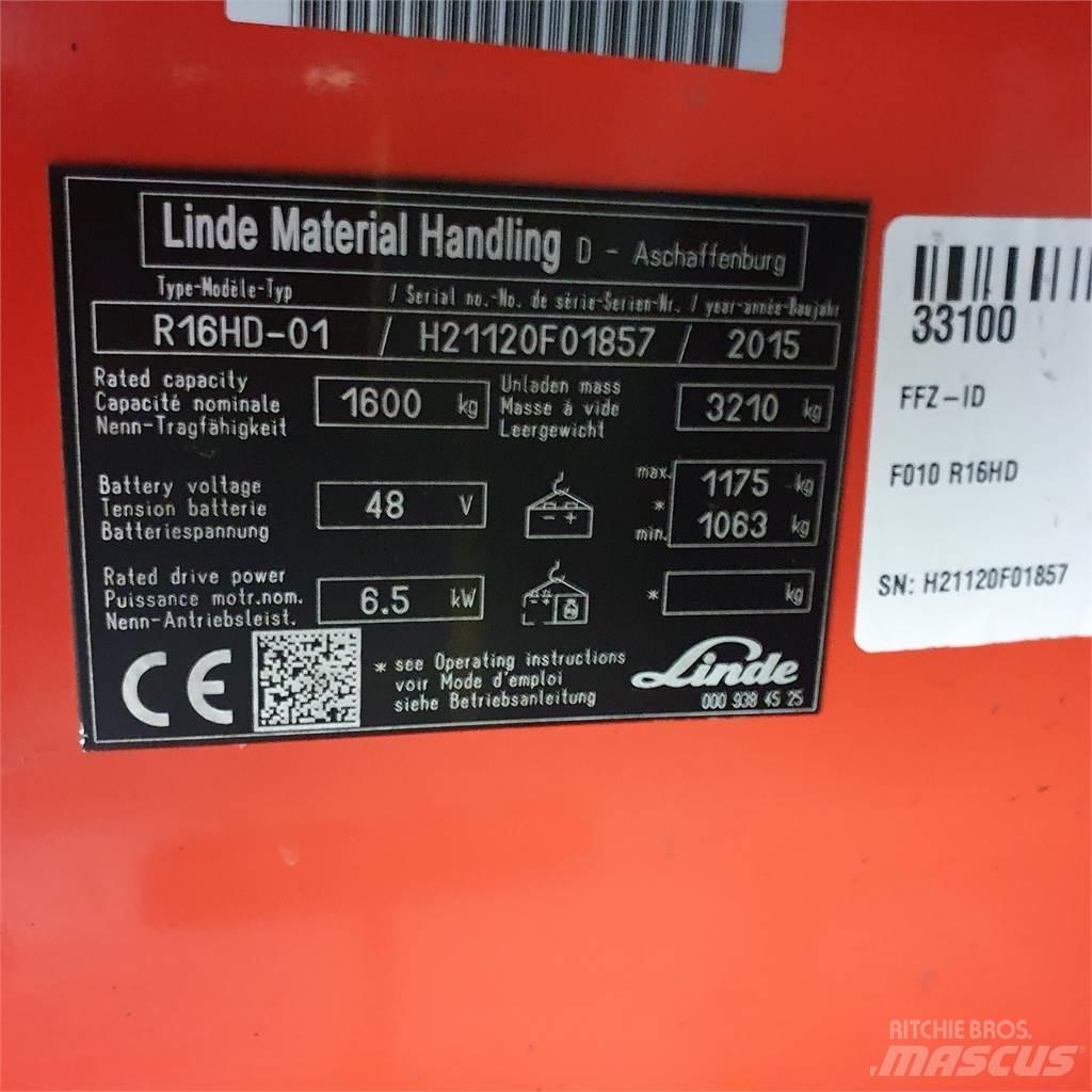 Linde R16HD Retraky