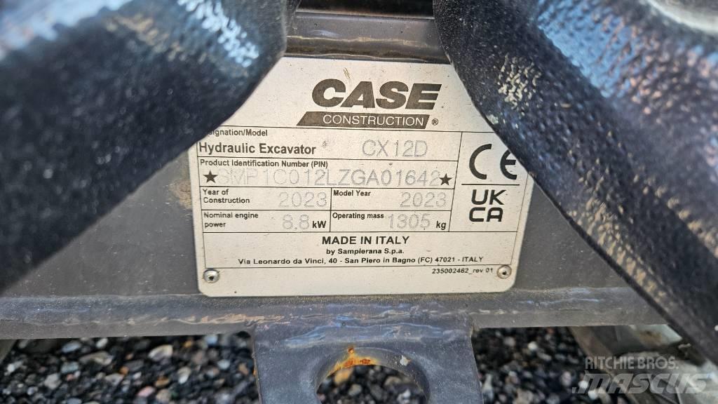 CASE CX12D Mini rýpadlá < 7t