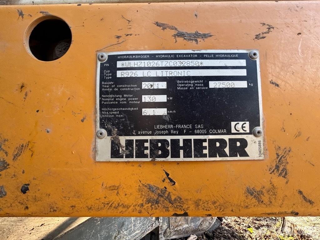 Liebherr R 926 LC NL Rýpadlá s dlhým dosahom