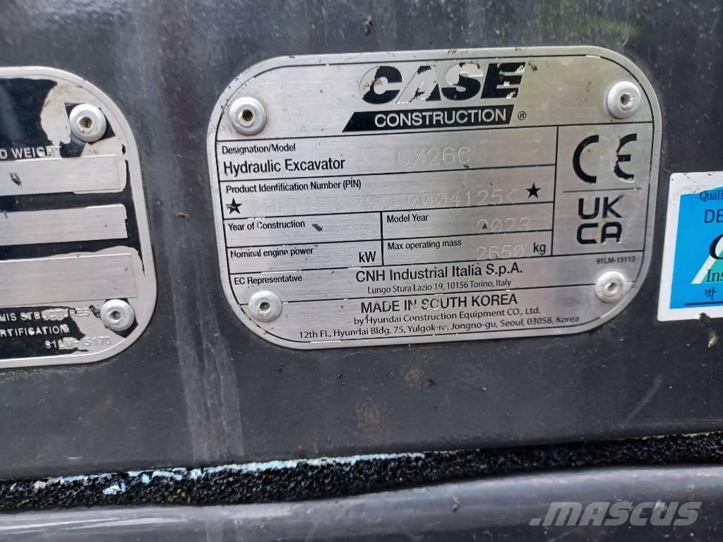 CASE CX 26 C Mini rýpadlá < 7t