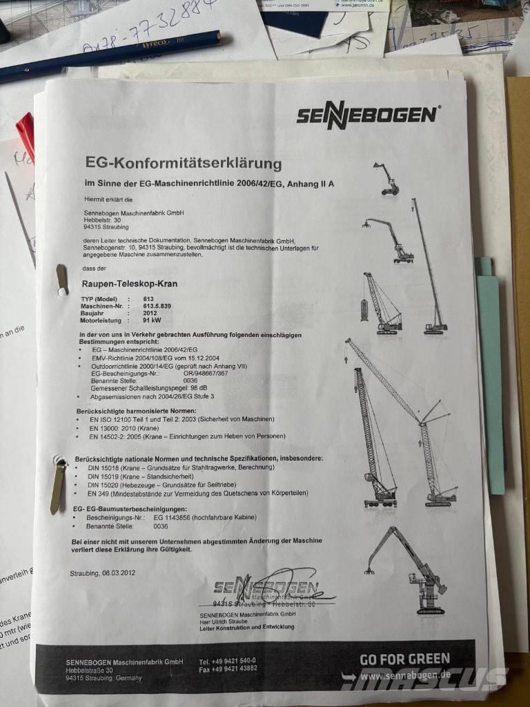 Sennebogen 613 R Pásové žeriavy
