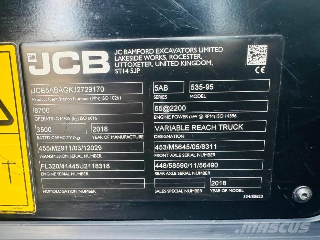 JCB 535-95 Teleskopické manipulátory