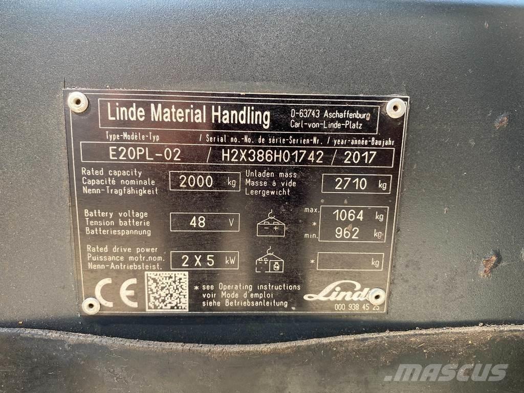 Linde E20PL-02 Akumulátorové vozíky
