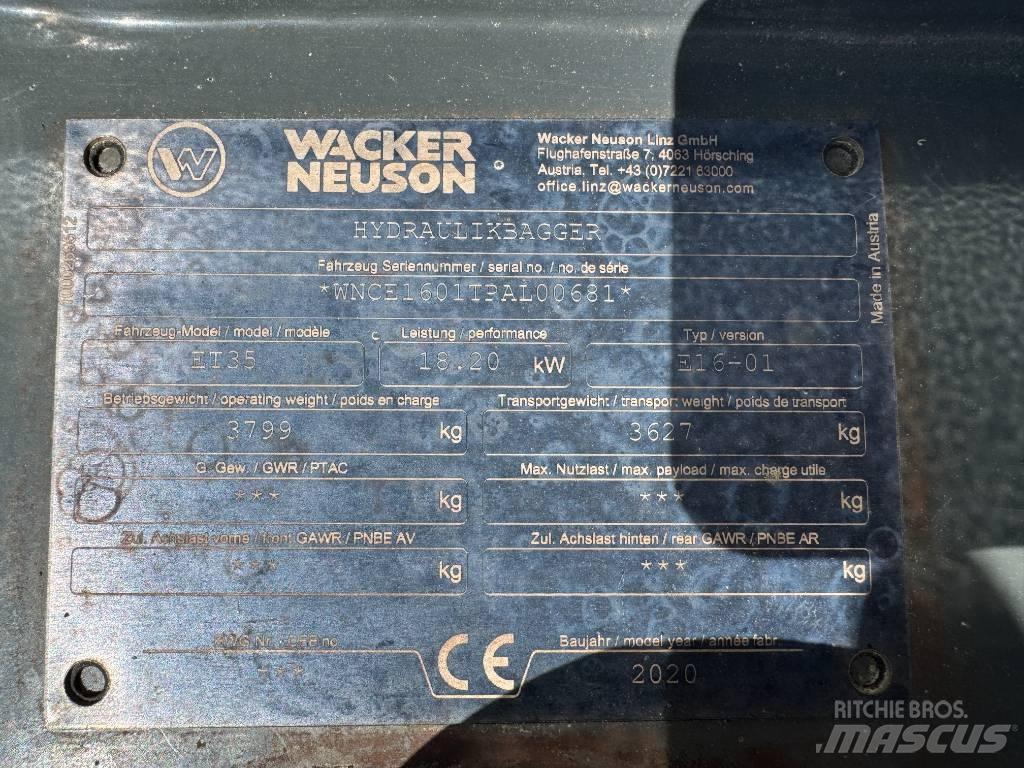 Wacker Neuson ET35 Pásové rýpadlá