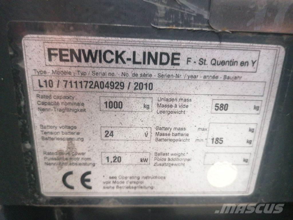 Linde L10 Ručne vedené vysokozdvižné vozíky