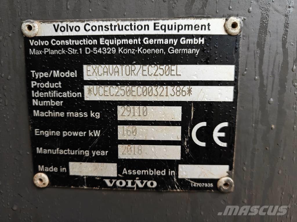 Volvo EC 250 EL Pásové rýpadlá