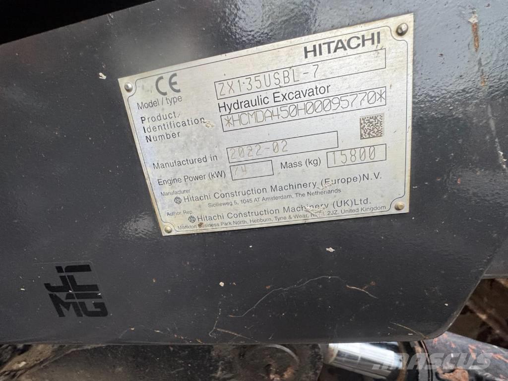 Hitachi ZX 135 US-7 Pásové rýpadlá