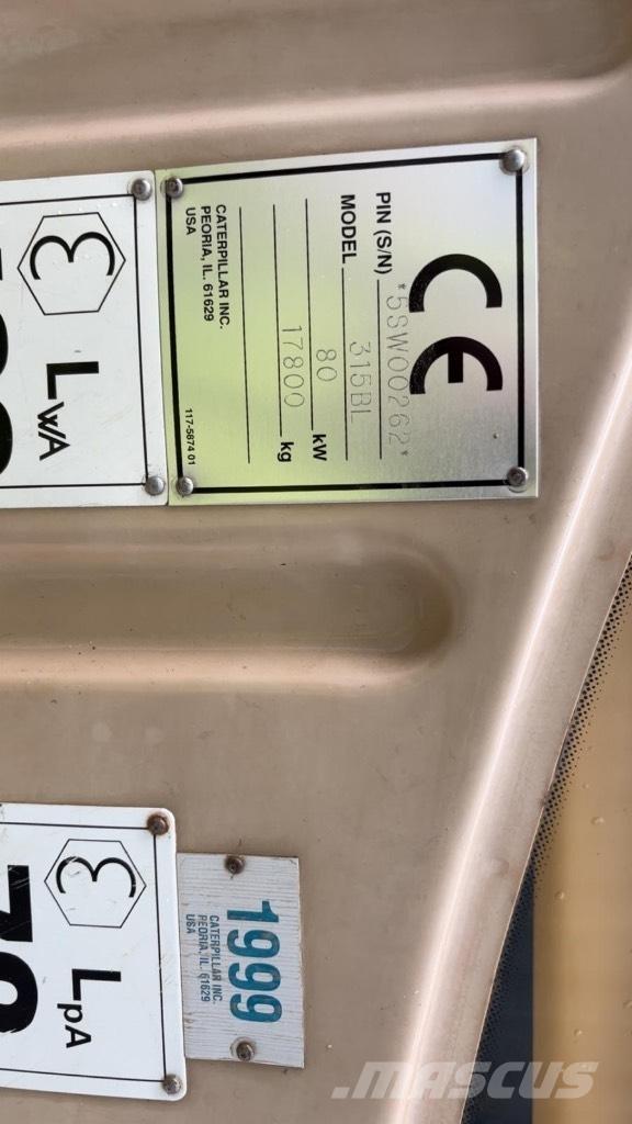 CAT 315 B L Pásové rýpadlá