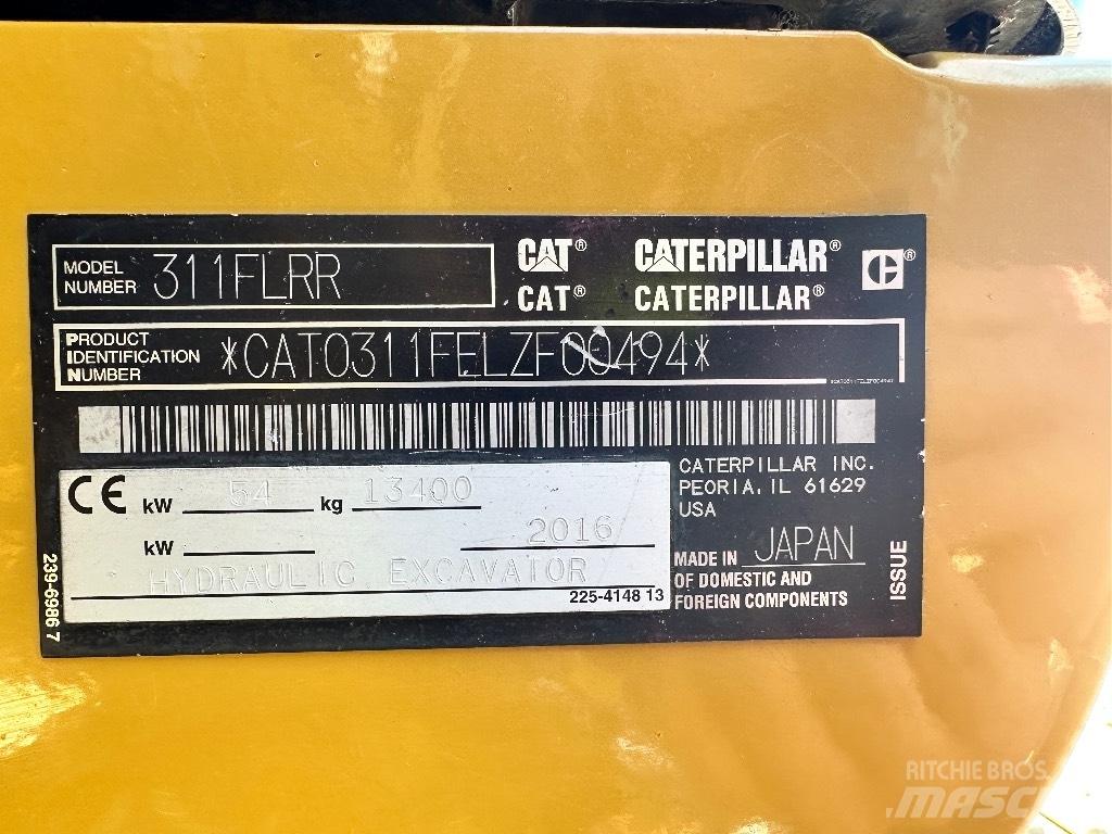 CAT 311 F LRR Pásové rýpadlá