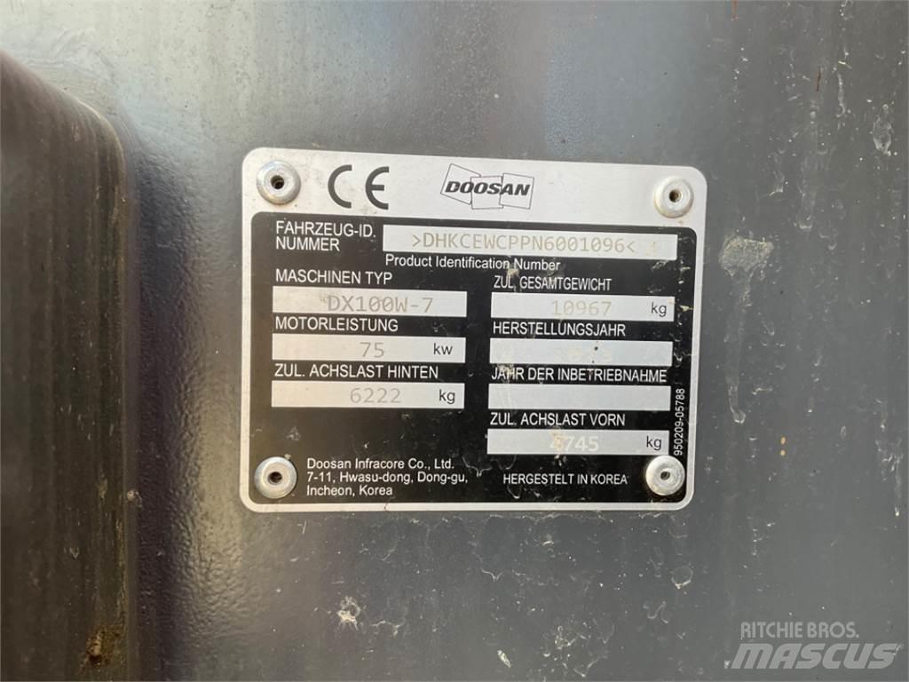 Doosan DX100W-7 Kolesové rýpadlá