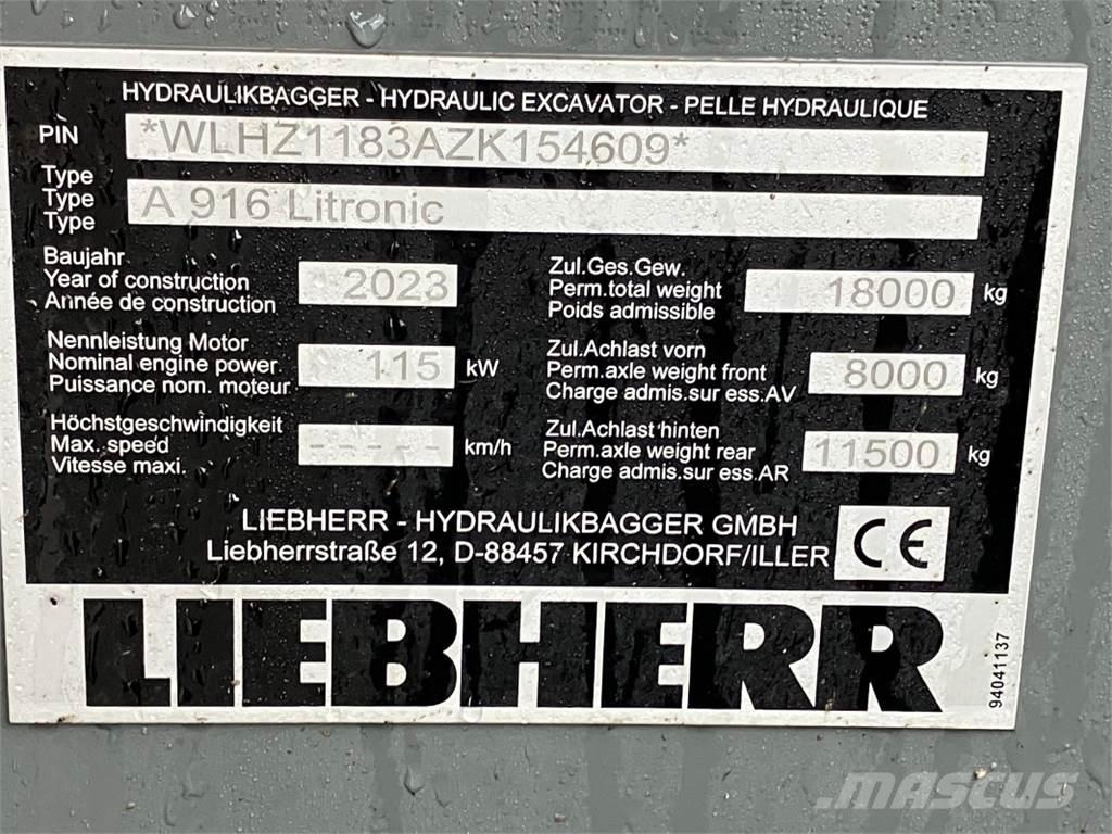 Liebherr A916 Kolesové rýpadlá