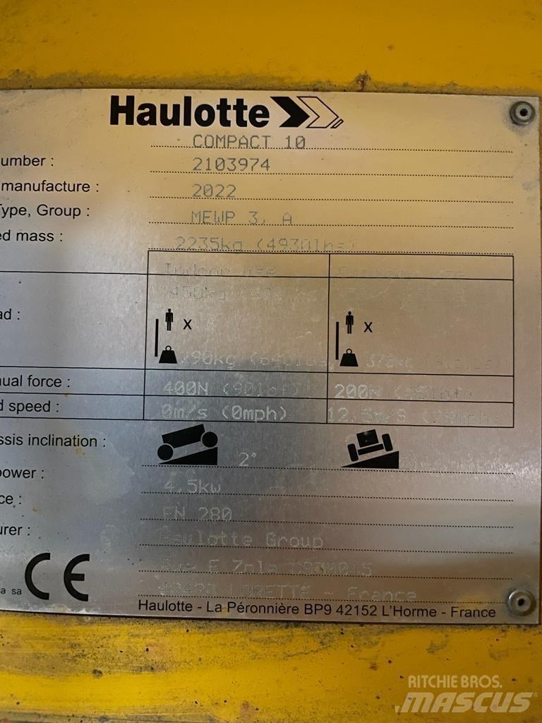 Haulotte Compact 10 Nožnicové zdvíhacie plošiny