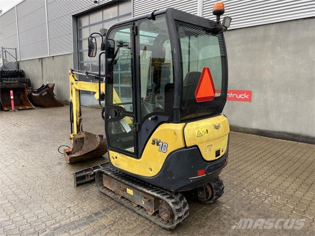 Yanmar SV18 Kolesové rýpadlá