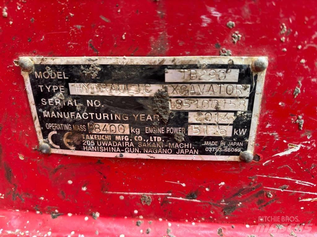 Takeuchi TB290 Midi rýpadlá 7 t - 12 t