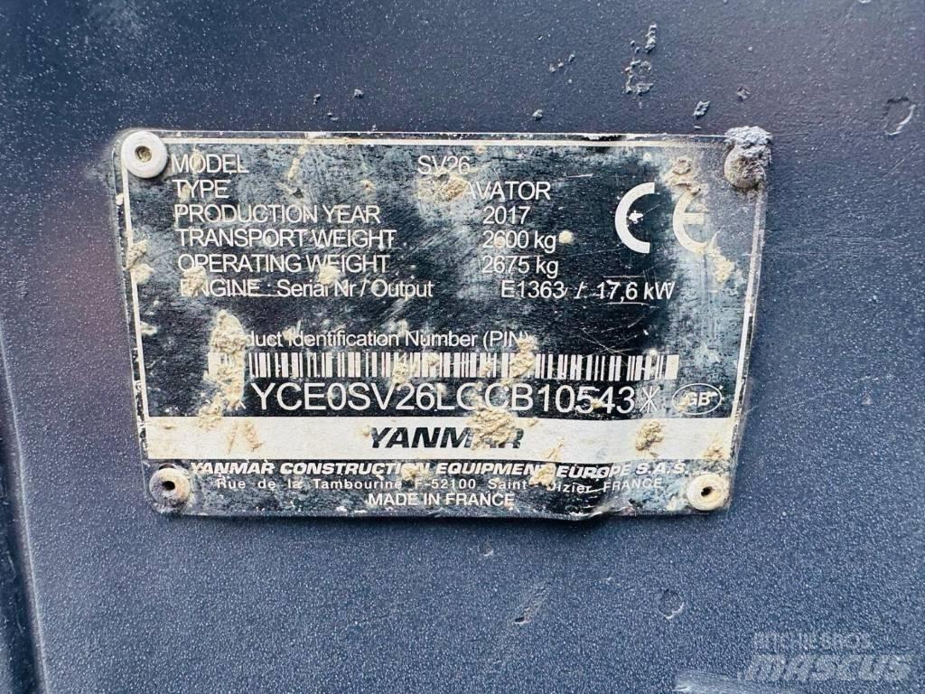 Yanmar SV 26 Mini rýpadlá < 7t