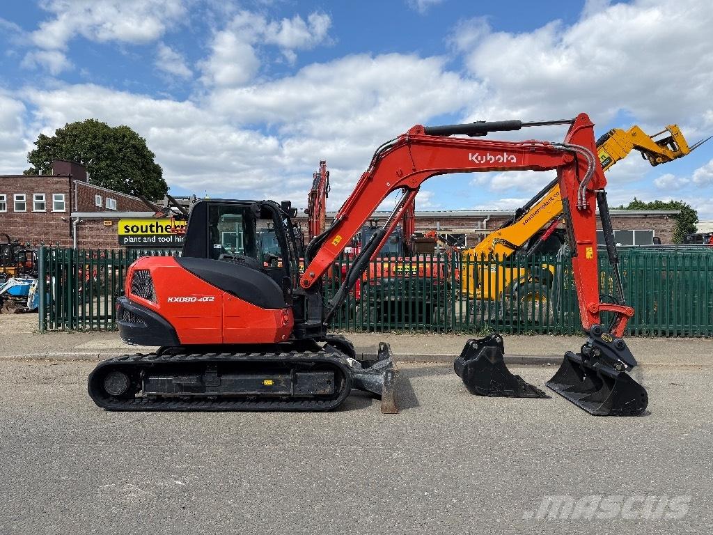 Kubota KX 080-4 Midi rýpadlá 7 t - 12 t