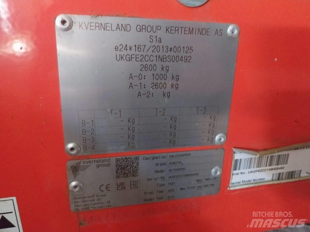 Kubota BC 1300 PRO Drviče a rezače balíkov