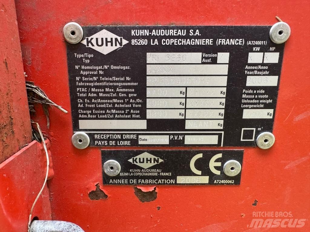 Kuhn Primor 3560 Drviče a rezače balíkov