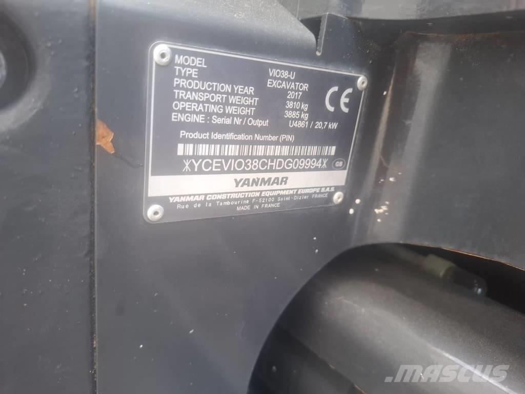 Yanmar Vio 38-U Mini rýpadlá < 7t