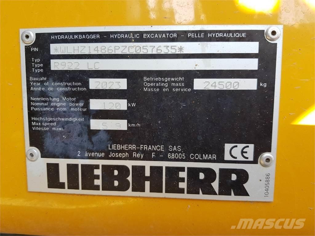 Liebherr R922 Pásové rýpadlá