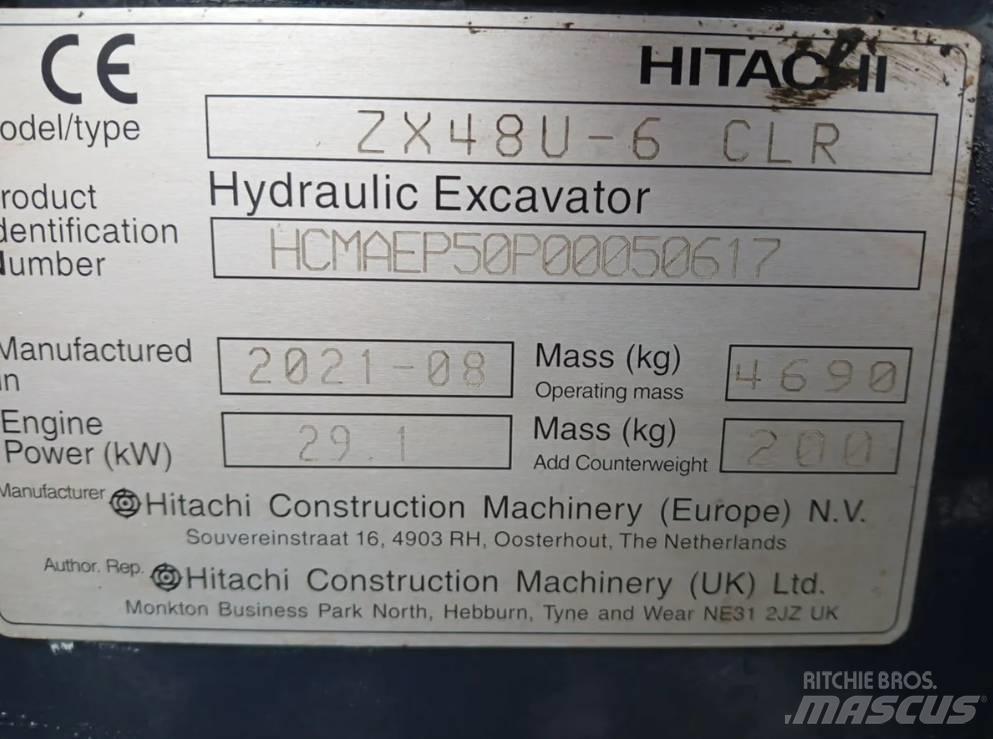 Hitachi ZX 48 U Mini rýpadlá < 7t