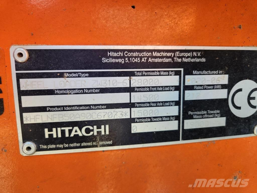 Hitachi ZW310-6 Kolesové nakladače