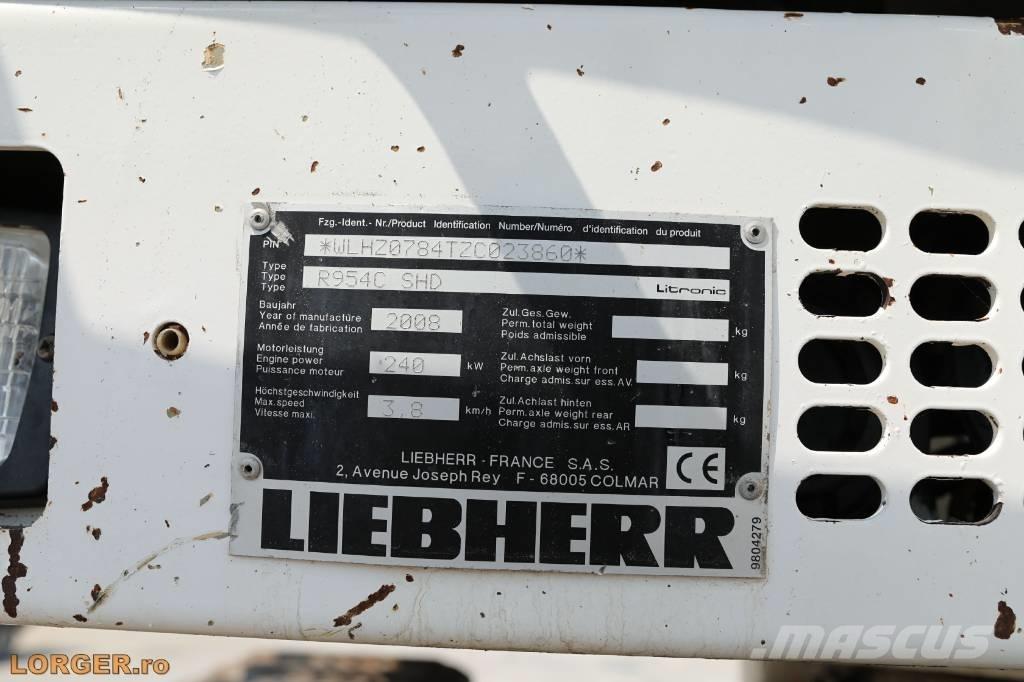 Liebherr R954 C SHD Pásové rýpadlá