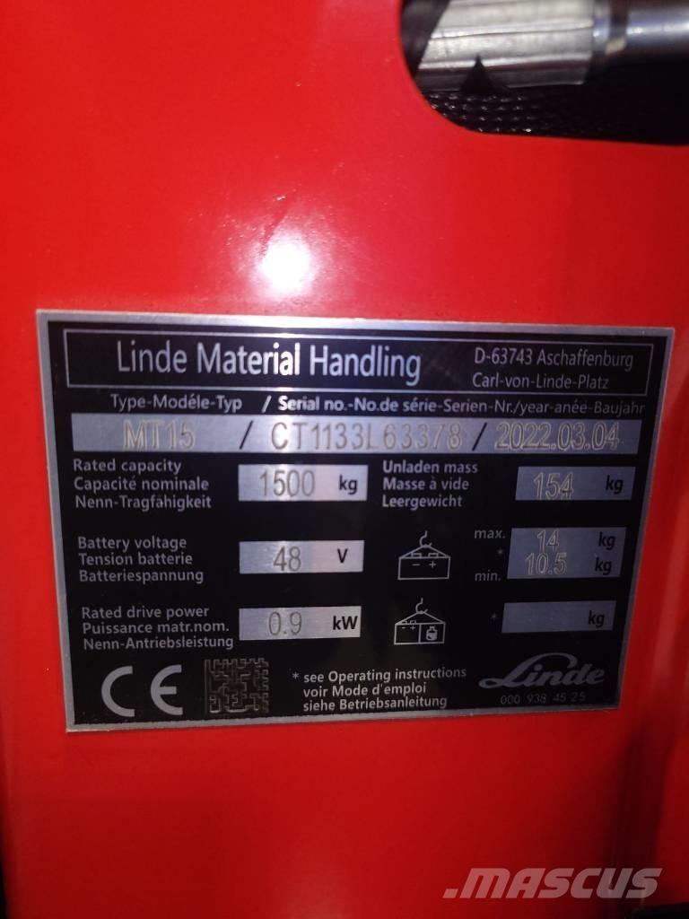 Linde MT15/1133 Nízkozdvižný vozík