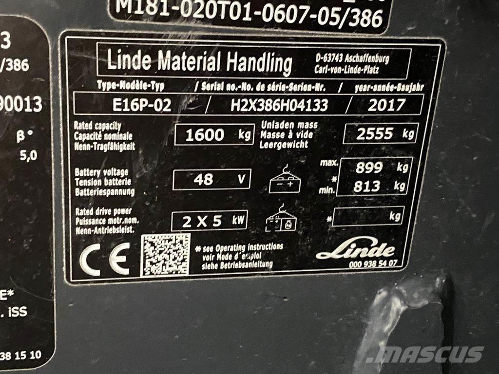 Linde E16P-02 Akumulátorové vozíky