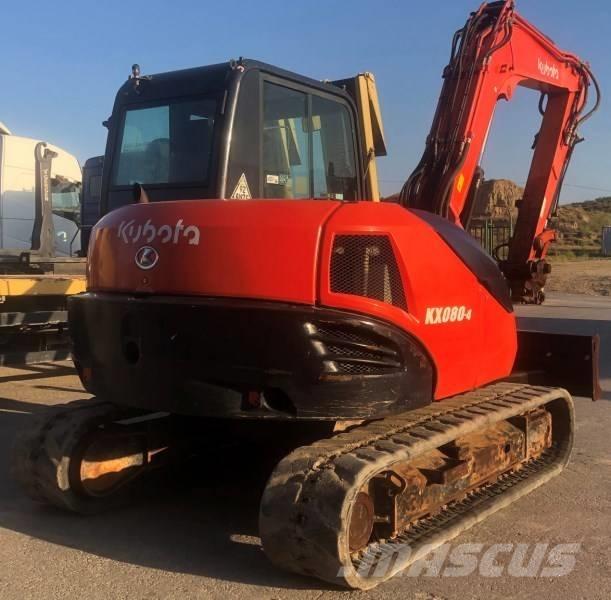 Kubota KX 080-4 Midi rýpadlá 7 t - 12 t