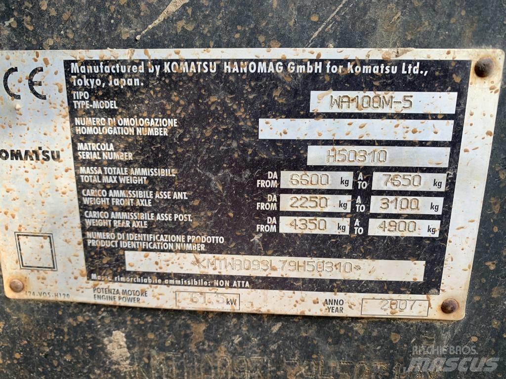 Komatsu WA 100 M-5 Kolesové nakladače