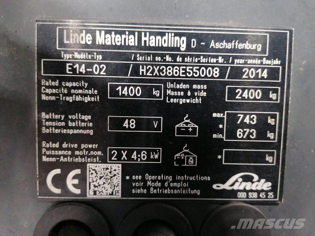 Linde E14-02 Akumulátorové vozíky