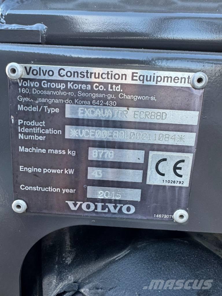 Volvo ECR 88 D Midi rýpadlá 7 t - 12 t