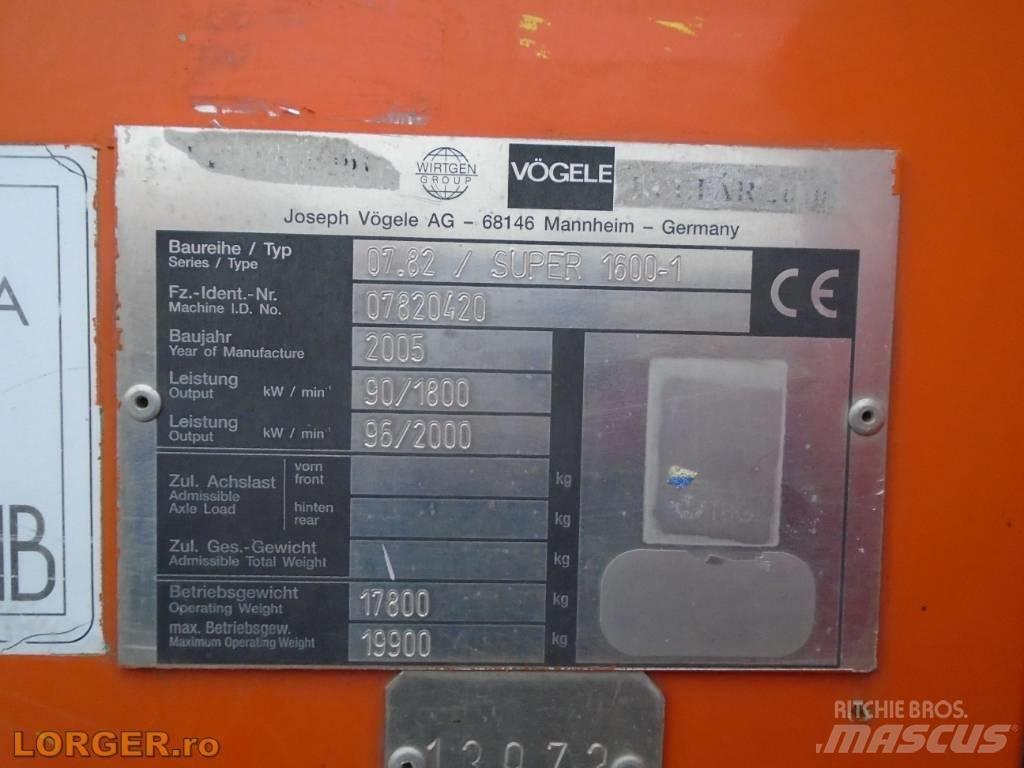 Vögele Super 1600 Finišéry