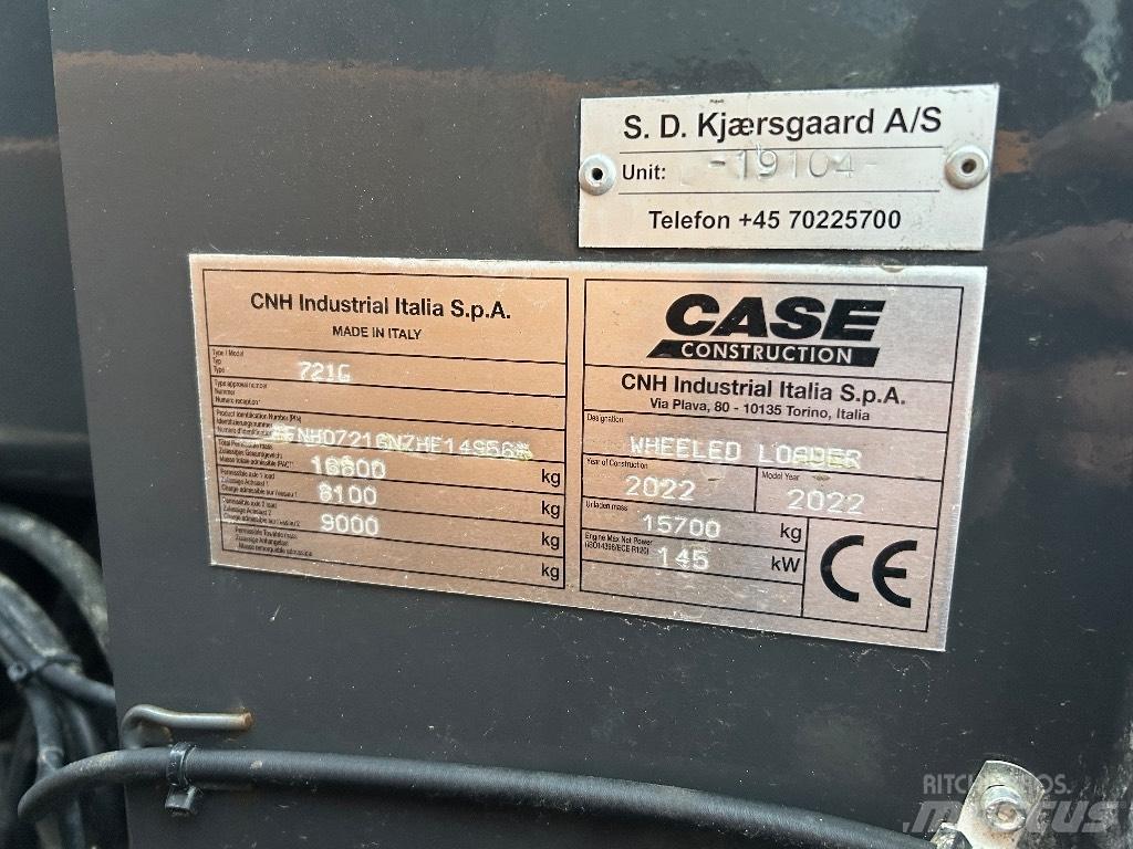 CASE 721G Kolesové nakladače