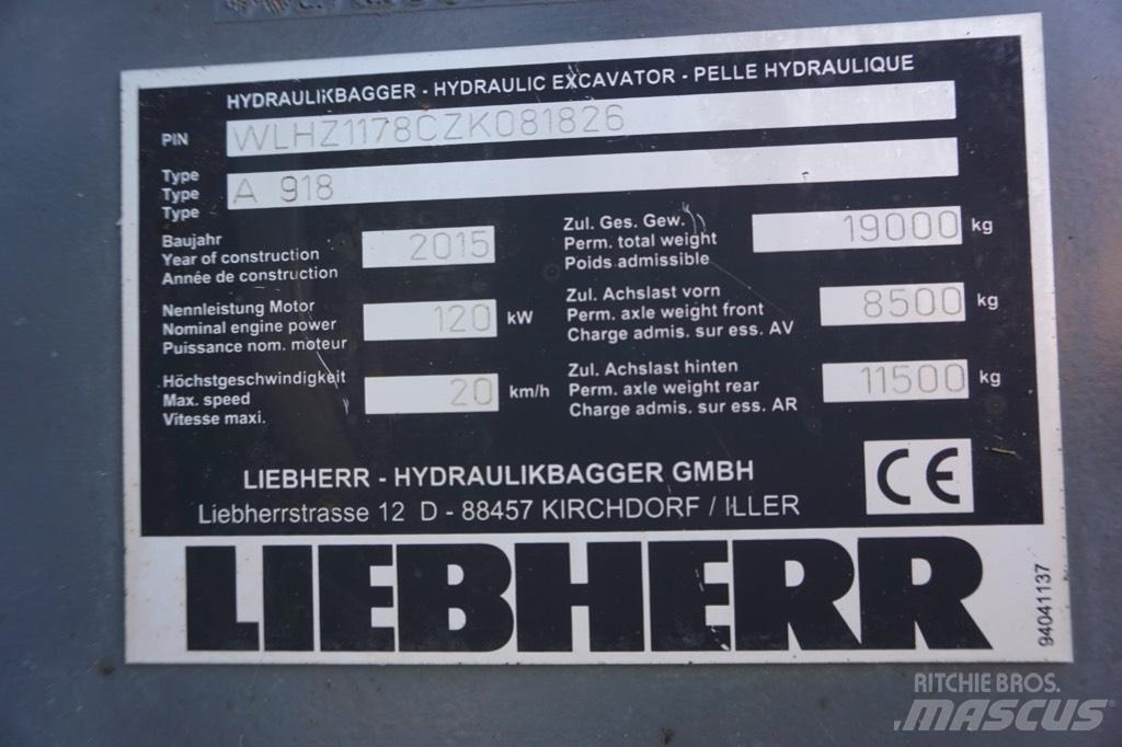 Liebherr A 918 Kolesové rýpadlá