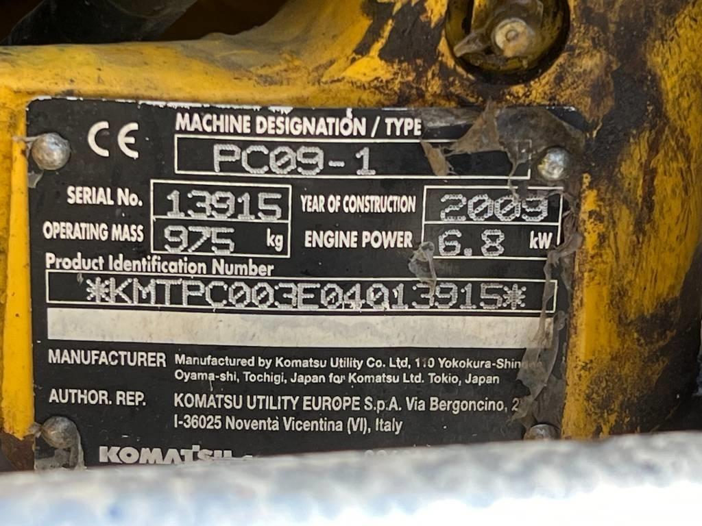 Komatsu PC 09-1 Mini rýpadlá < 7t