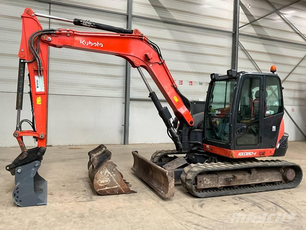 Kubota KX 080-4 Midi rýpadlá 7 t - 12 t