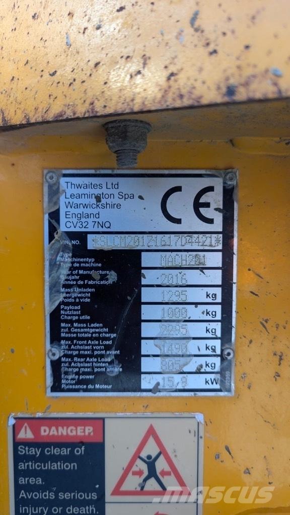 Thwaites 1 ton Stavebné sklápače