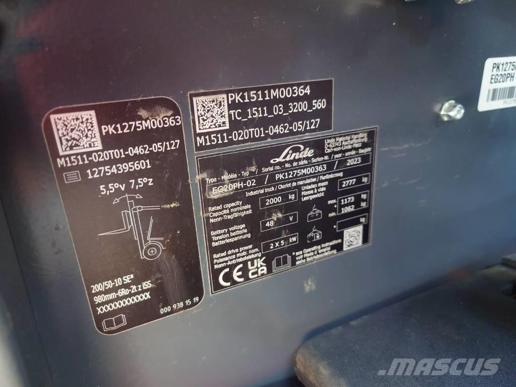 Linde EG20PH/1275 Akumulátorové vozíky